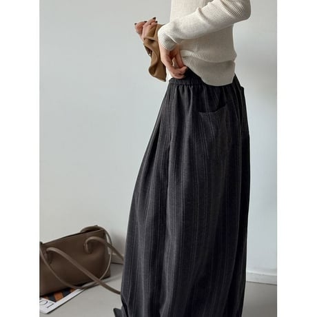 pinstripe voluminous wide pants　MA2267