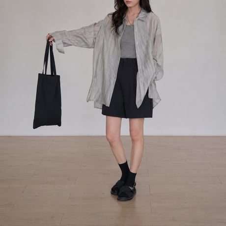 sheer stripe over shirt jacket/2color　MA2028