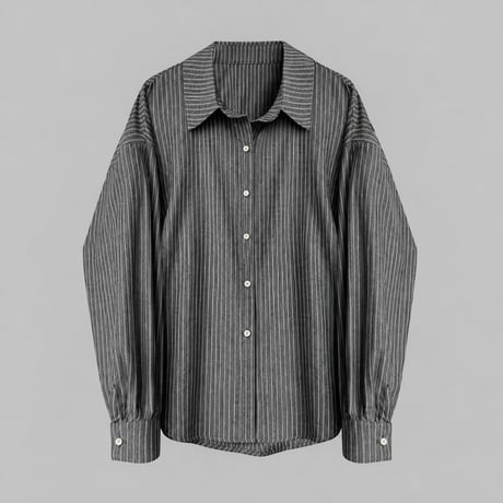 stripe cotton oversized shirt　MA2240