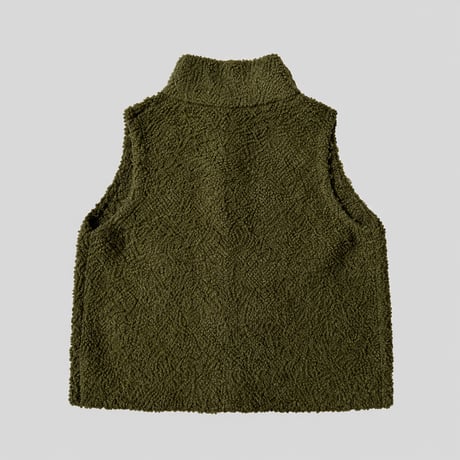 stand collar zip up vest /2color　MA2285