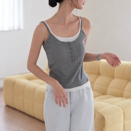 padded contrast slim fit camisole　MA2143
