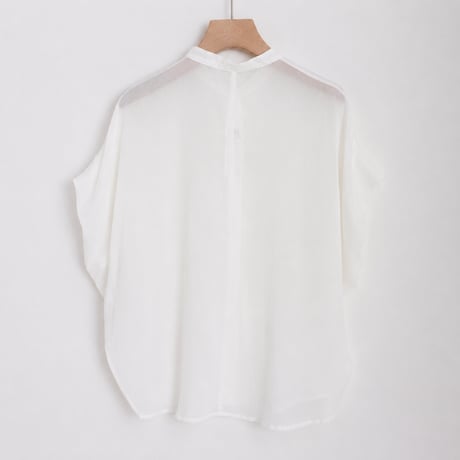round neck front button short sleeve shirt/4color　MA2089