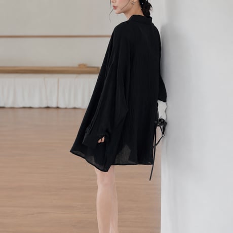sheer light long shirt jacket/2color　MA2026