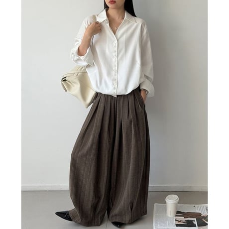 pinstripe voluminous wide pants　MA2267