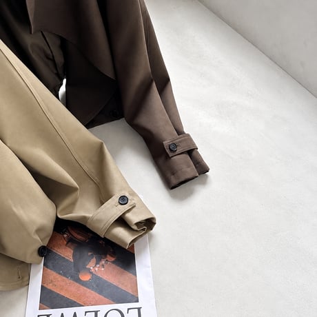 asymmetric stand collar jacket /2color　MA2284