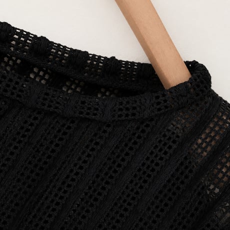 crew neck cutwork short sleeve knit pullover　MA2092