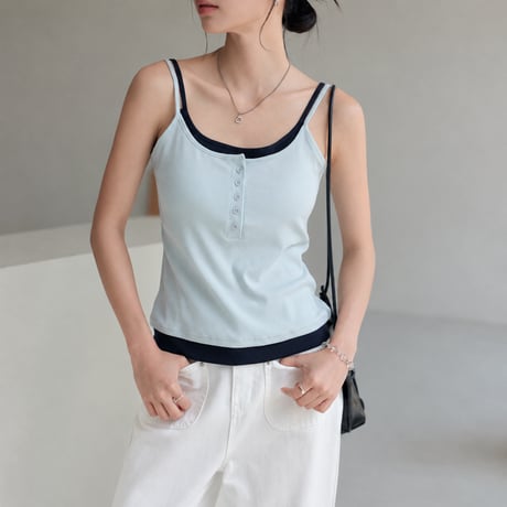padded contrast slim fit camisole　MA2143