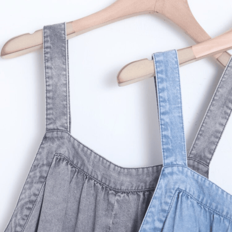 vintage wash wide salopette pants/2color　MA2088