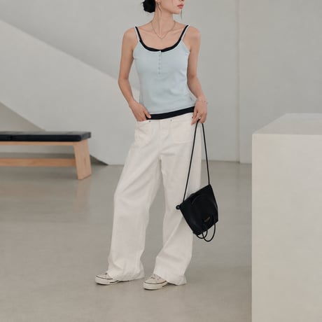 padded contrast slim fit camisole　MA2143