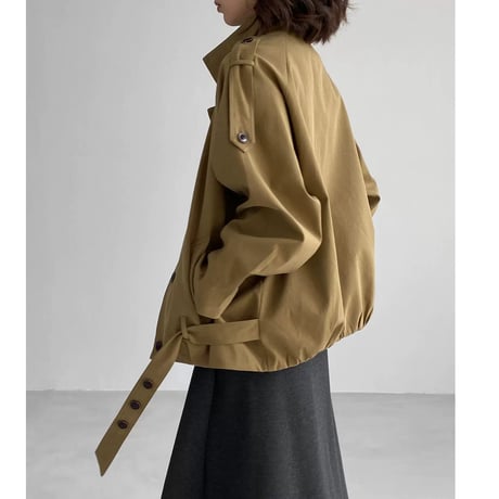 side belted stand collar jacket　MA2272