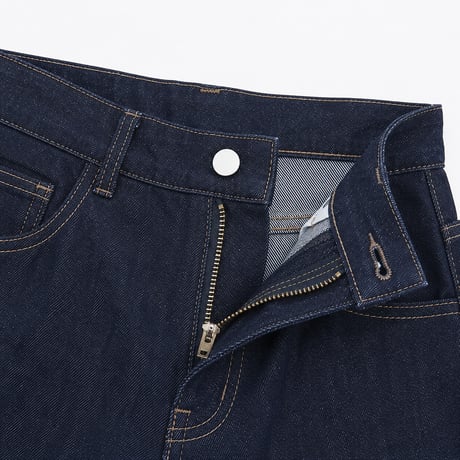 indigo high waist wide denim pants　MA2085