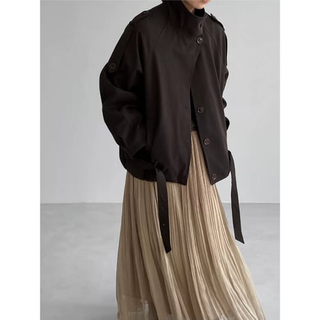 side belted stand collar jacket　MA2272