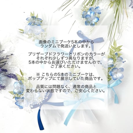 【5点限定】ネモフィラのミニブーケ　展示品に限り500円off!!【公式サイトでのみ販売】