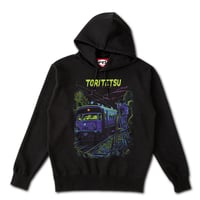 【撮り鉄】ポケットレス BLACK HOODIE