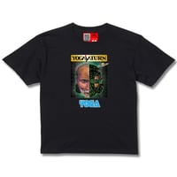 【ヨガサターン・顔】 BLACK TEE SHIRTS