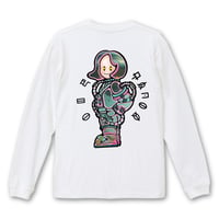 【あっちの方からきました】 WHITE LONG SLEEVE T-SHIRT
