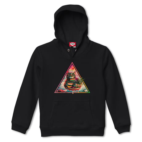 【五次元キャット】 BLACK HOODIE