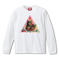 【五次元キャット】 WHITE LONG SLEEVE T-SHIRT