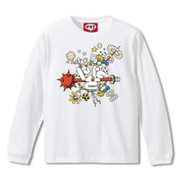 【脳内機関図】 WHITE LONG SLEEVE T-SHIRT