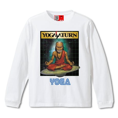 【ヨガサターン・宇宙】 WHITE LONG SLEEVE T-SHIRT