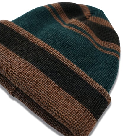 NOROLL"CONFECTION BEANIE"［GREEN/BROWN］