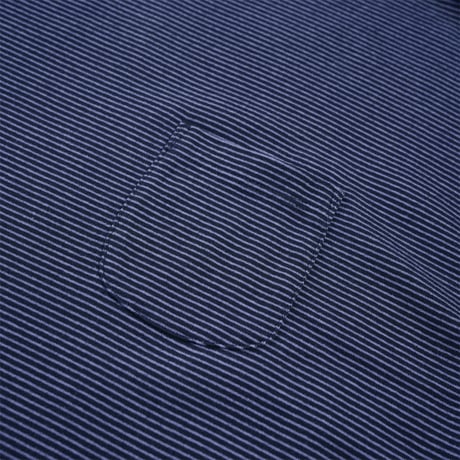 tone"BRUSHED RIB KNIT STRIPED L/S TEE"［NAVY］
