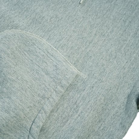 tone"FLATLOCK SEAM FLEECE HALF ZIP HOODIE"［ASH GREY］