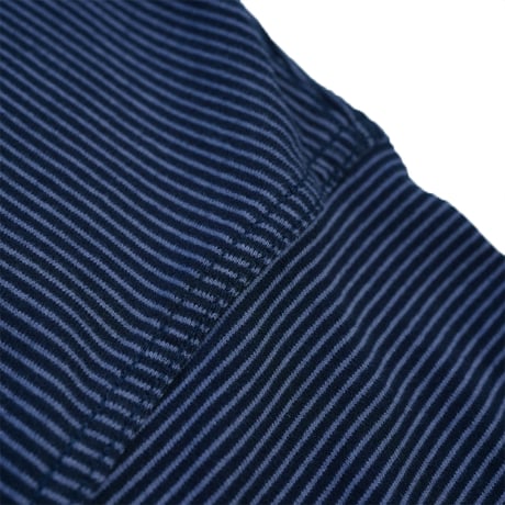tone"BRUSHED RIB KNIT STRIPED L/S TEE"［NAVY］