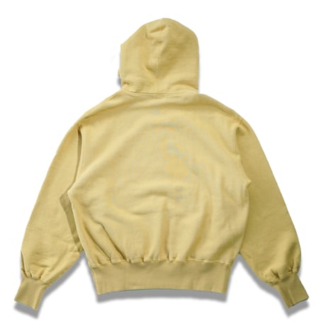 tone"FLATLOCK SEAM FLEECE HALF ZIP HOODIE"［MUSTARD］