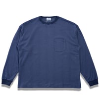 tone"BRUSHED RIB KNIT STRIPED L/S TEE"［NAVY］