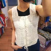 Lace-Up Cotton T