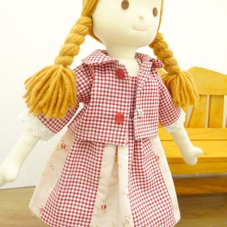 キャミソール ワンピース アンサンブル ギンガムチェック 小花模様