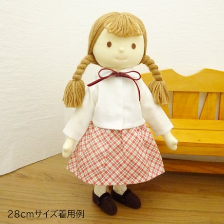 白の丸衿ブラウス 長袖 ベルベットリボン付き