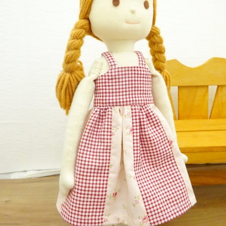 キャミソール ワンピース アンサンブル ギンガムチェック 小花模様