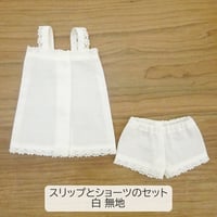スリップ ショーツ セット 白 無地