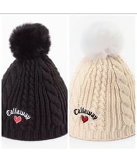 【即発送】 Callawayキャロウェイ ニットキャップ ファー付きニット帽子