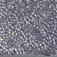 【36】20g100円・ガラスシードビーズ・ピーナッツ・紫・オーロラカラー