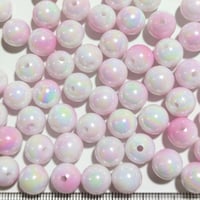 【139】20g約41個50円・アクリルビーズ・約10mm玉・グラデーションピンク