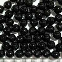 【121】20g約76個50円・アクリルビーズ・約8mm玉・ブラック