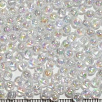 【174】20g約200個50円・アクリルビーズ・約6mm玉・オーロラクリアカラー