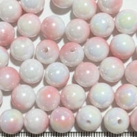 【138】20g約41個50円・アクリルビーズ・約10mm玉・グラデーションレッド