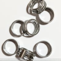 【22】1個70円・指カン・グレー・201ステンレス・内径約1.7cm