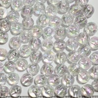 【216】20g約80個50円・アクリルビーズ・約8mm玉・オーロラクリアカラー