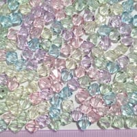 【84】20g50円・アクリルビーズ・ソロバン型・多面カット・約6mm・MIXカラー