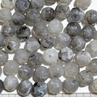 【127】20g約25個50円・アクリルビーズ・多面・グラデーショングレー