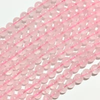 【152】1連約38cm約45粒350円・天然石・南アフリカ産ローズクォーツ・約8mm玉