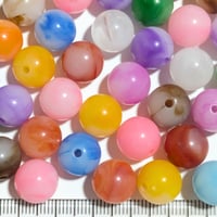 【122】20g約22個50円・アクリルビーズ・約11mm玉・グラデーションMIXカラー