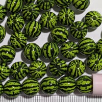 【27】1個20円・アクリルビーズ・約10mm・西瓜