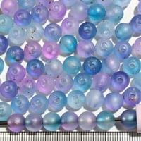 【144】20g約90個50円・アクリルビーズ・金箔・約8mm玉・ブルーグラデーションカラー