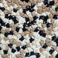 【80】20g50円・アクリルビーズ・蝶々・多面カット・ブラウンMIXカラー